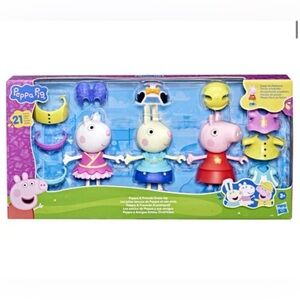 Peppa Pig Dress-Up Figures with Pink, Purple, Blue, Yellow Accessories